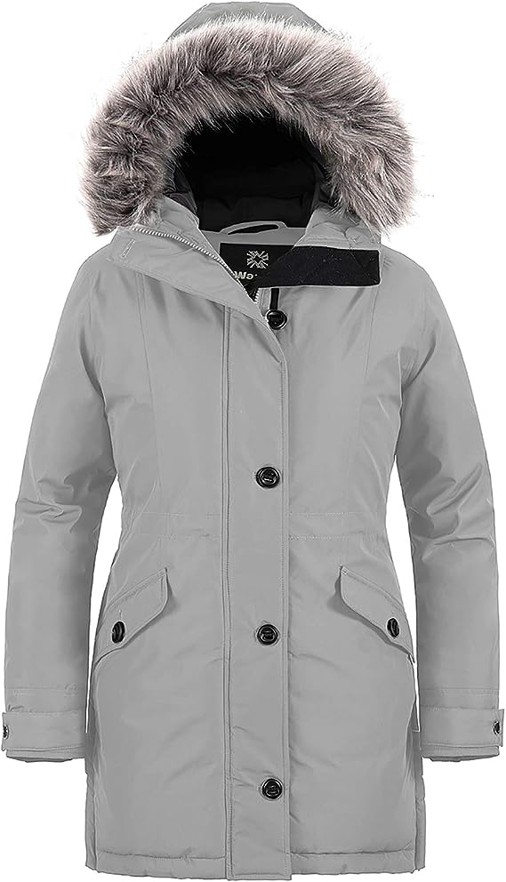 Wantdo Manteau d'hiver chaud et imperméable pour femme
