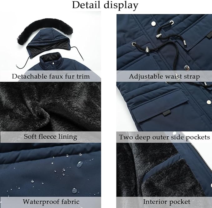 MOERDENG Parka pour femmes