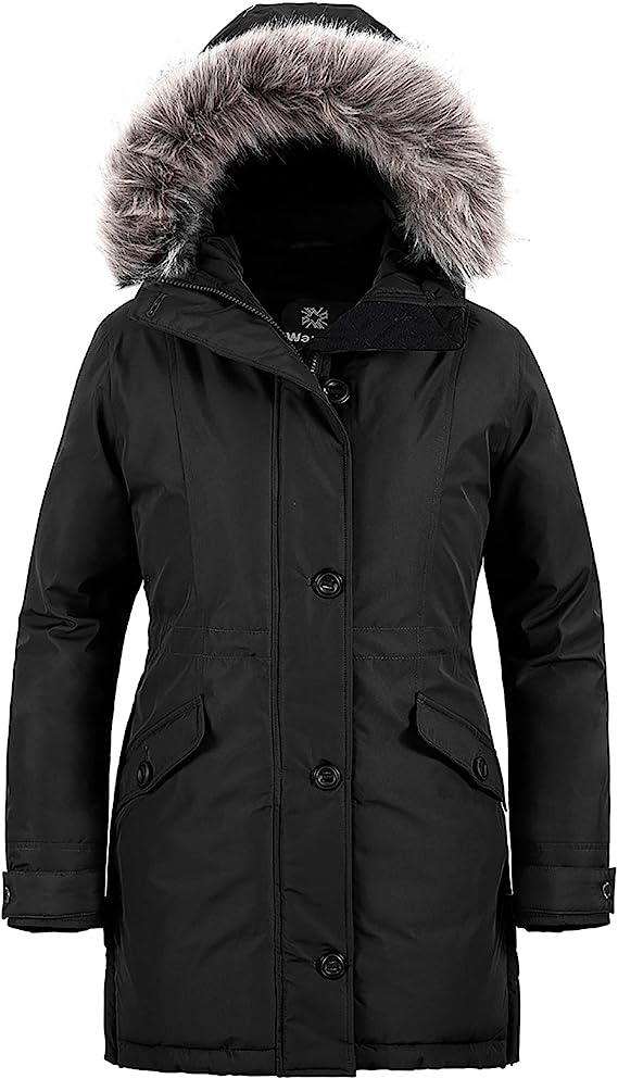 Wantdo Manteau d'hiver chaud et imperméable pour femme