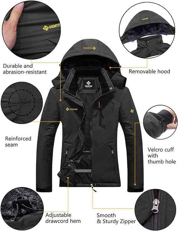 GEMYSE Veste de ski et de pluie imperméable et coupe-vent pour femme personnalisable