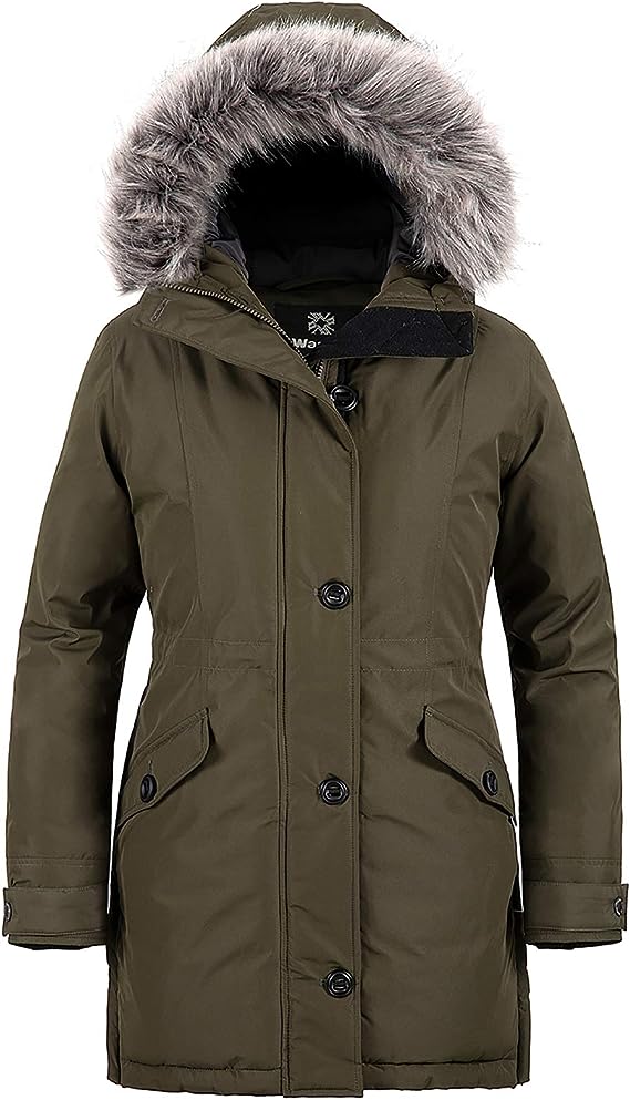 Wantdo Manteau d'hiver chaud et imperméable pour femme