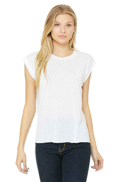 Bella+Canvas 8804 T-shirt fluide et musclé pour femme avec revers roulé