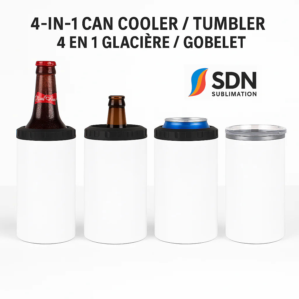 Refroidisseur de canette 16oz 4-en-1 pour sublimation – Porte-boisson isolé