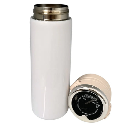 Gourde Intelligente Blanche de 400 ml pour Sublimation – Finition Caoutchouc