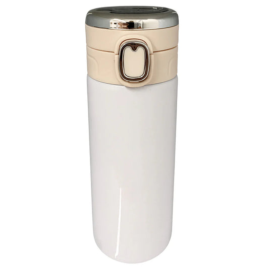 Gourde Intelligente Blanche de 400 ml pour Sublimation – Finition Caoutchouc