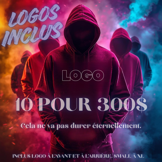 Hoodie Pack 10 pour 300$