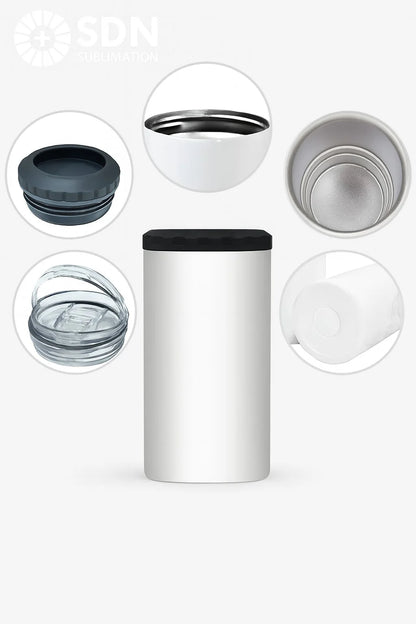 Refroidisseur de canette 16oz 4-en-1 pour sublimation – Porte-boisson isolé