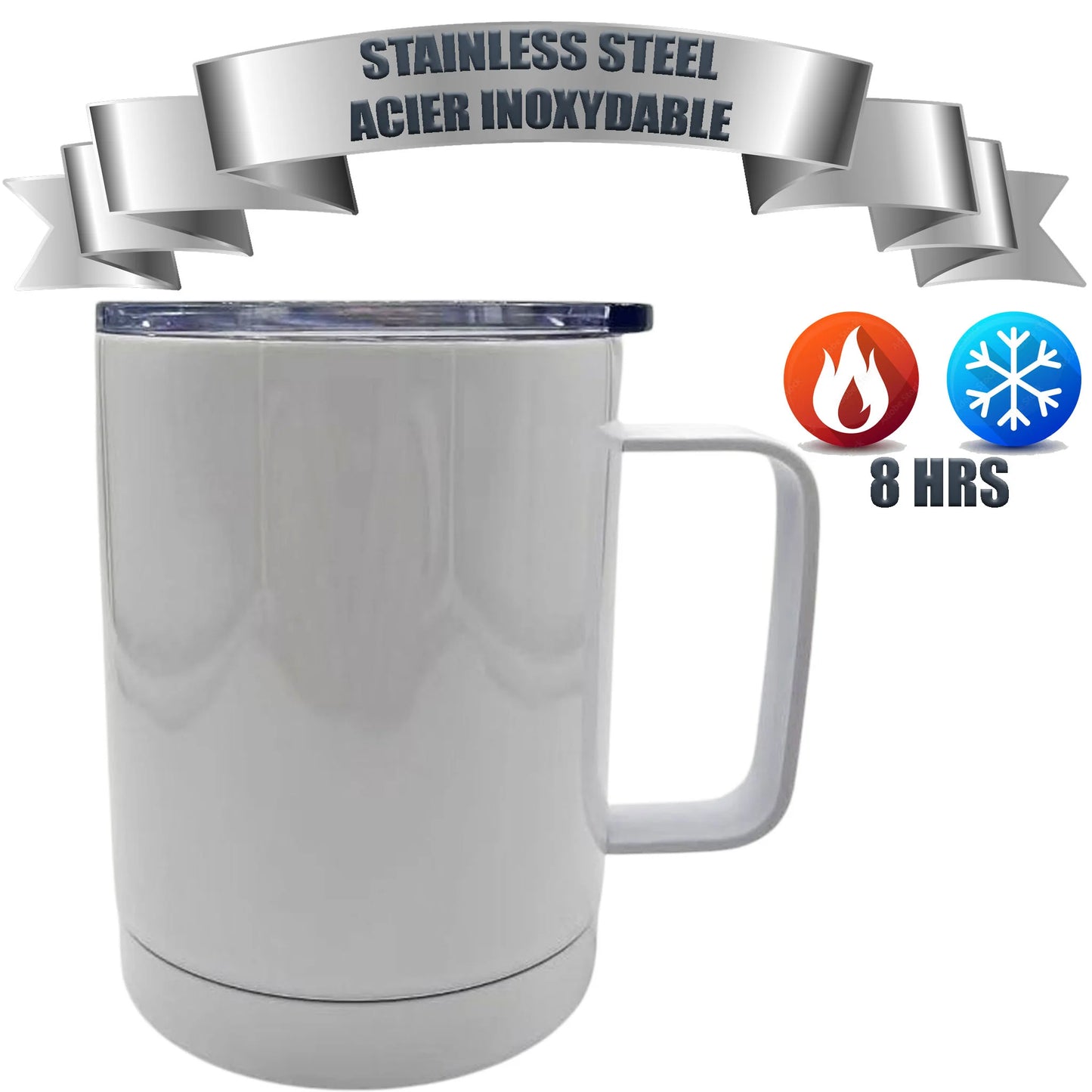 Tasse en acier inoxydable 12 oz